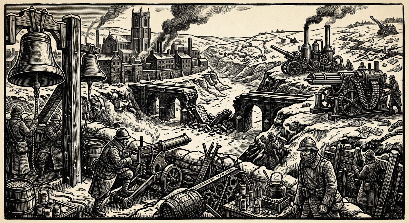 Montreval — On Severin's Seat, rendered as woodcut.