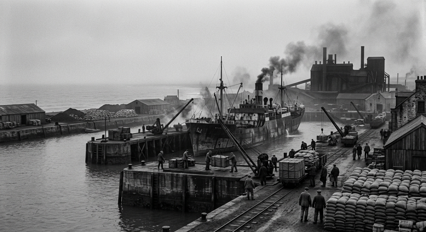 North Sea — On Routes, Ports, and the Arithmetic of Hunger, rendered as photograph.