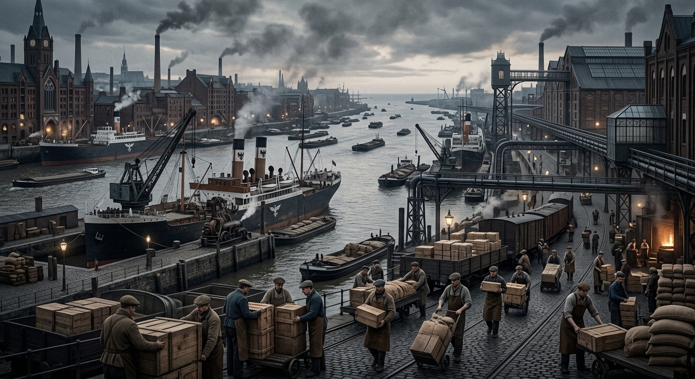 Northern Corridor — On Hamburg, Where the Sea Becomes Countable, rendered as photograph.