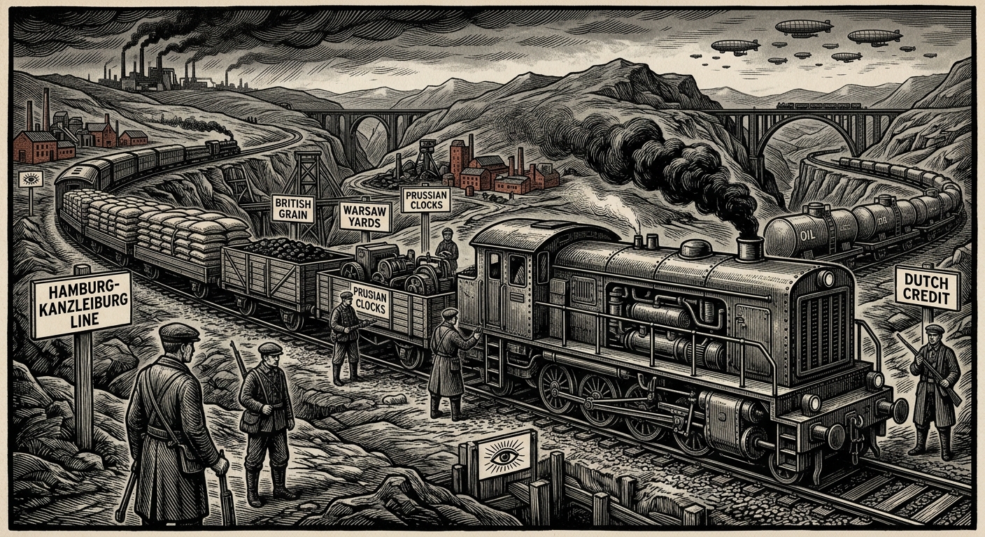 Northern Corridor — On the Hamburg-Kanzleiburg Line, rendered as woodcut.