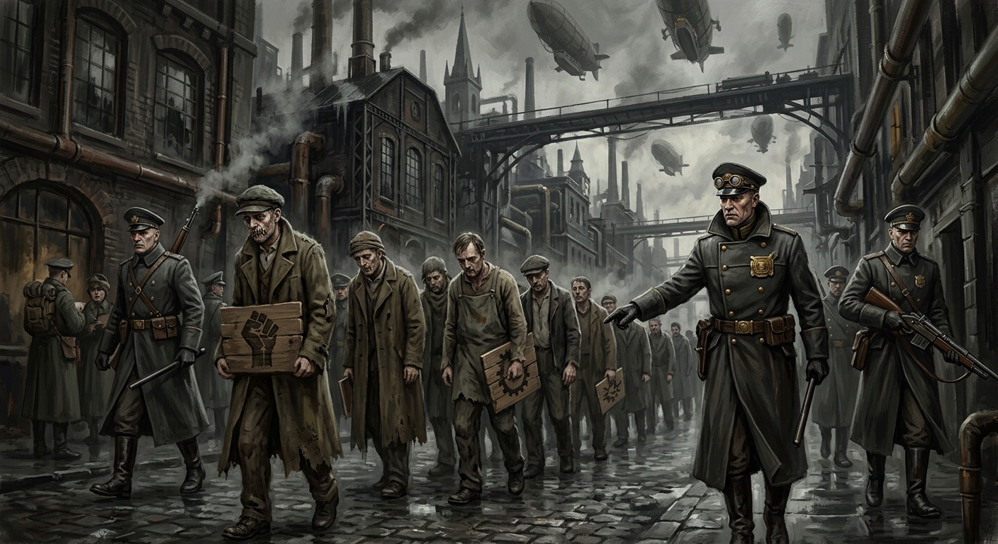 Procession of Silence — Procession of Silence, rendered as oil-painting.