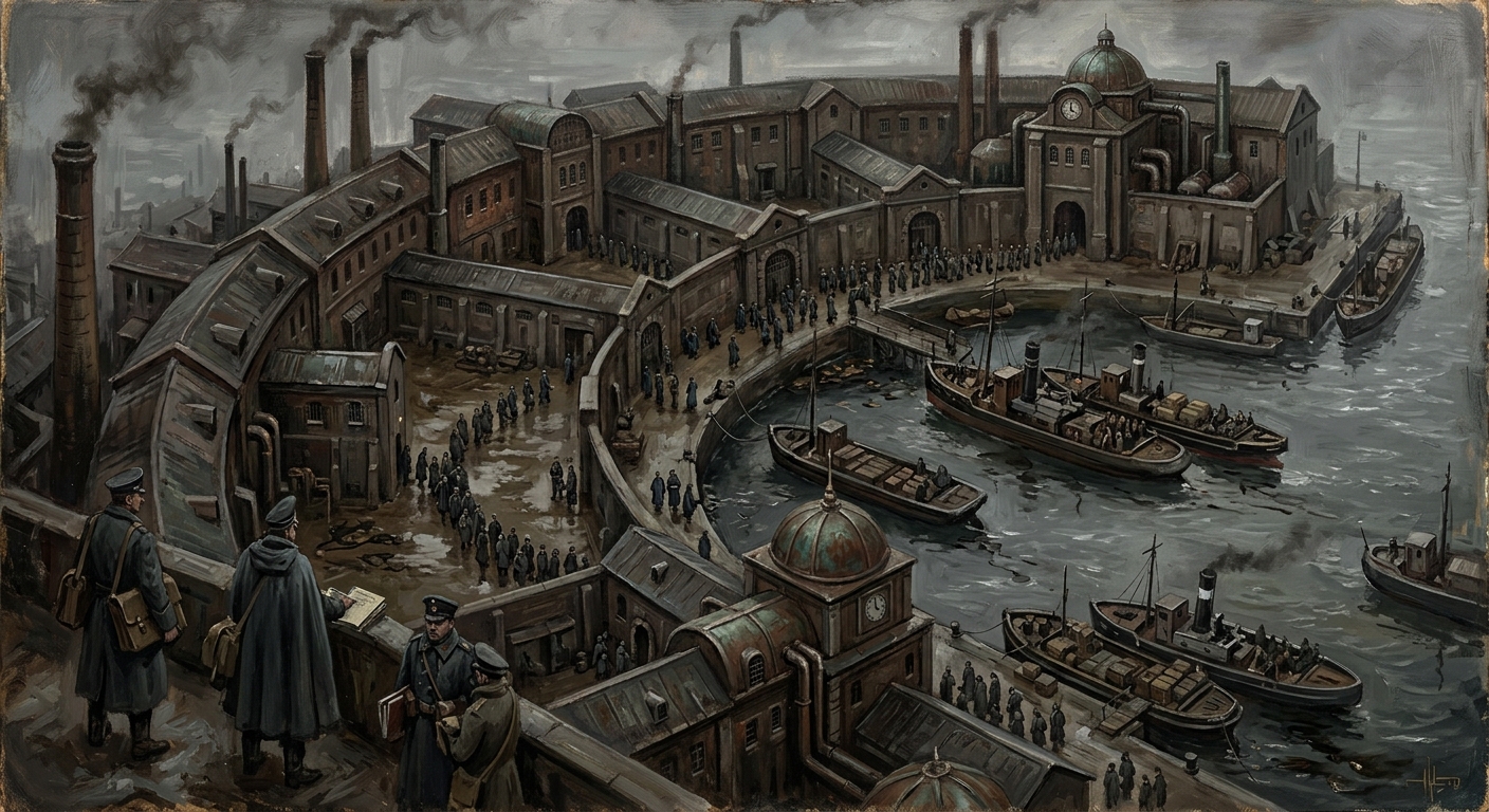 Quarantine Crescent — Quarantine Crescent, rendered as oil-painting.