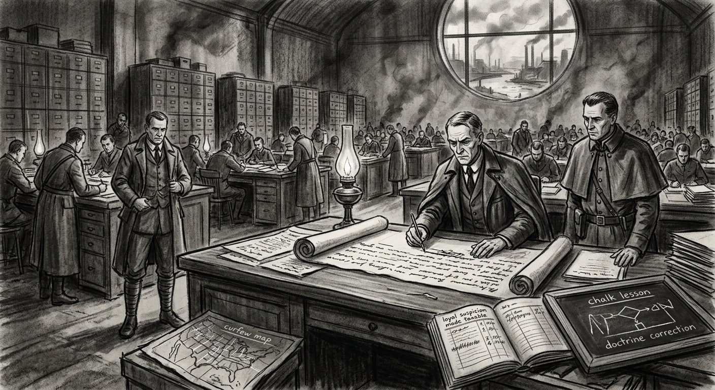 The Rhineland — On Margins, Scriptoria, and the First Great Correction, rendered as charcoal.