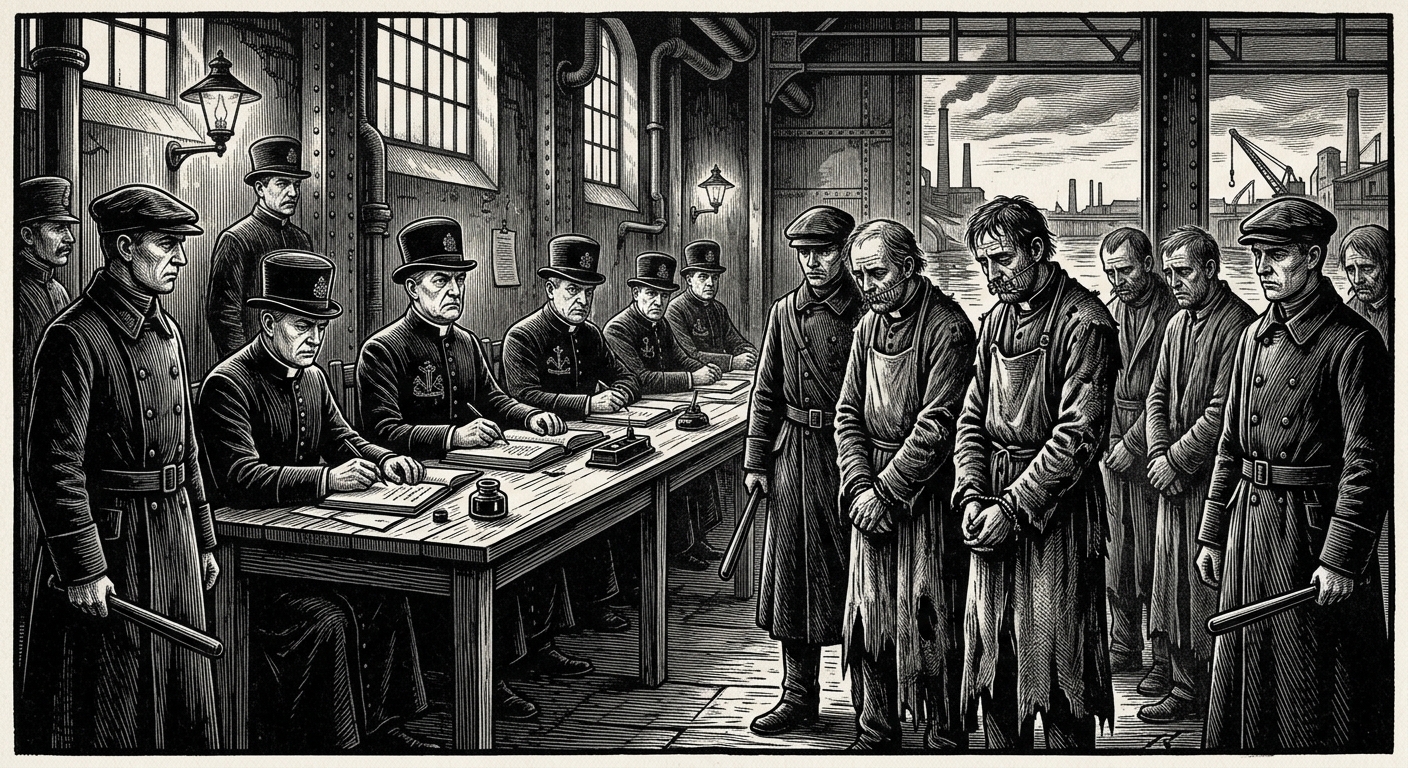 Sandomierz — On the Tribunal at Sandomierz, rendered as woodcut.