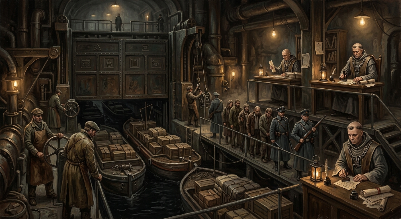 Seal Locks — Seal Locks, rendered as oil-painting.