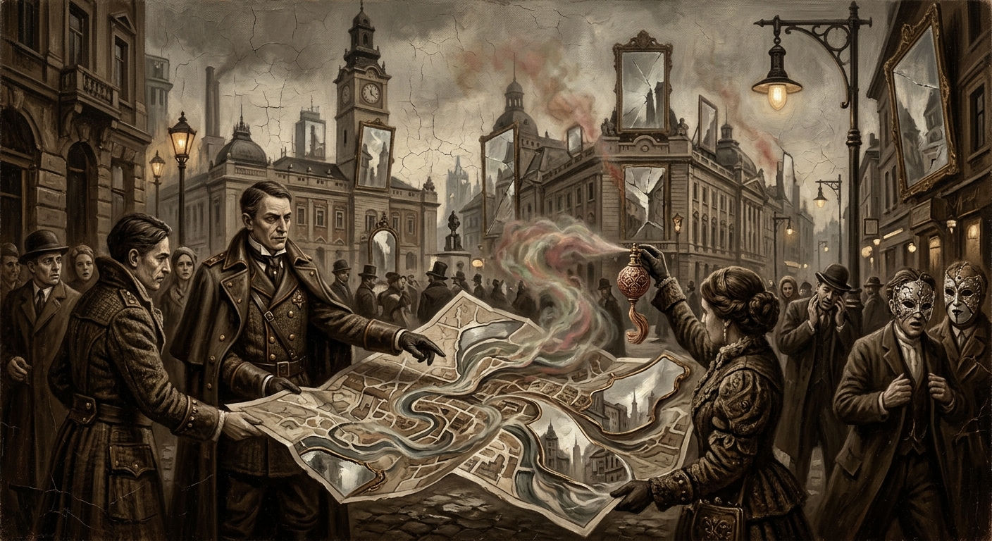 Shattered Courts — Shattered Courts, rendered as oil-painting.