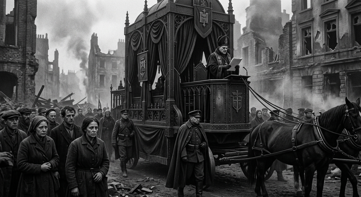 Theocracy — On the Ashes That Required a Government, rendered as photograph.