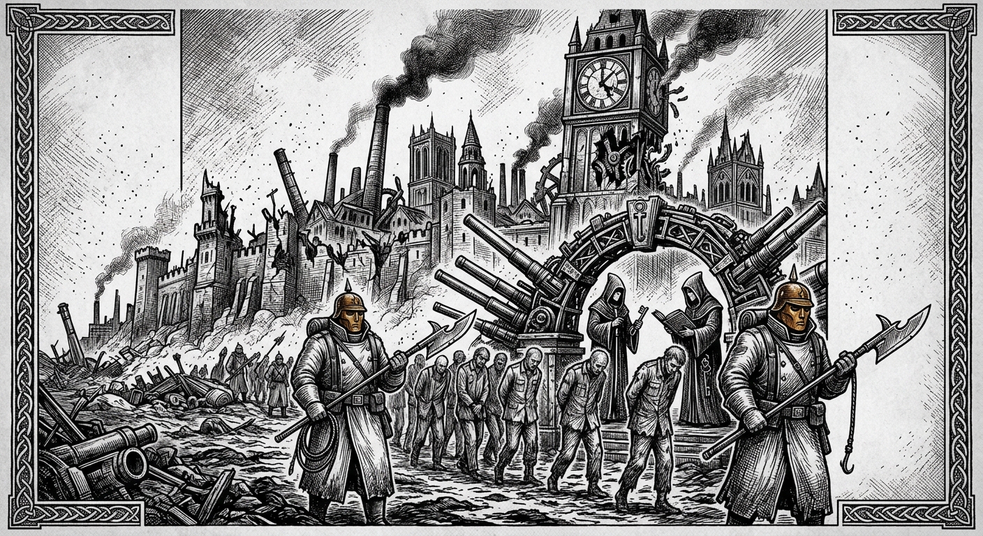 Toledo — On the Siege That Lost Correctly, rendered as woodcut.