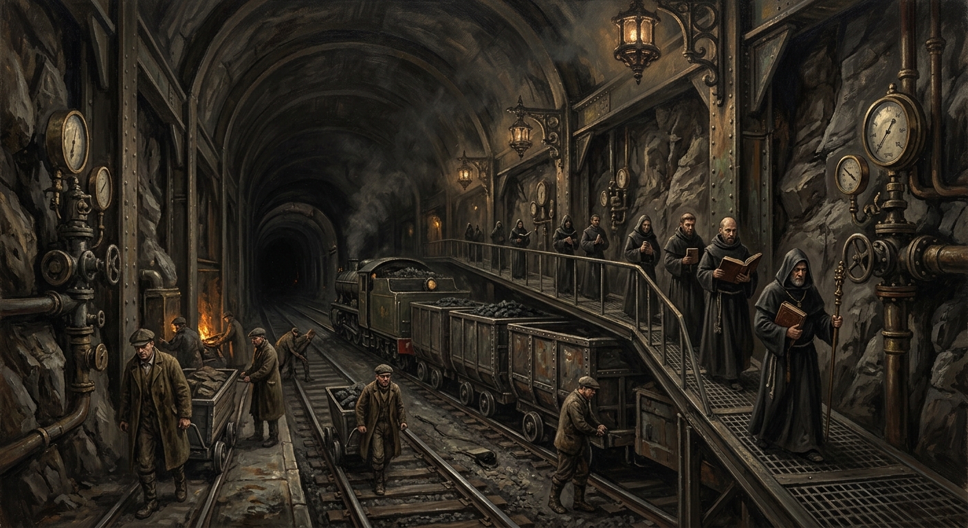Transit Spine — Transit Spine, rendered as oil-painting.