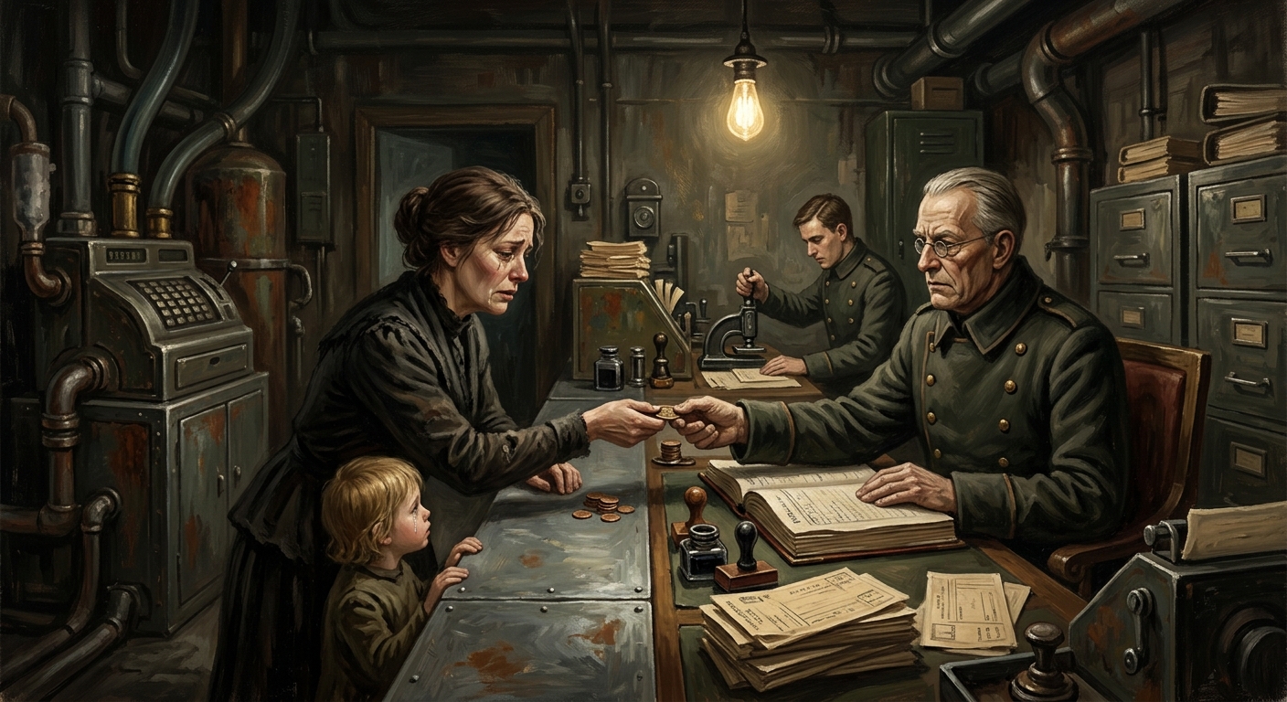 Widow's Pennies — Widow's Pennies, rendered as oil-painting.