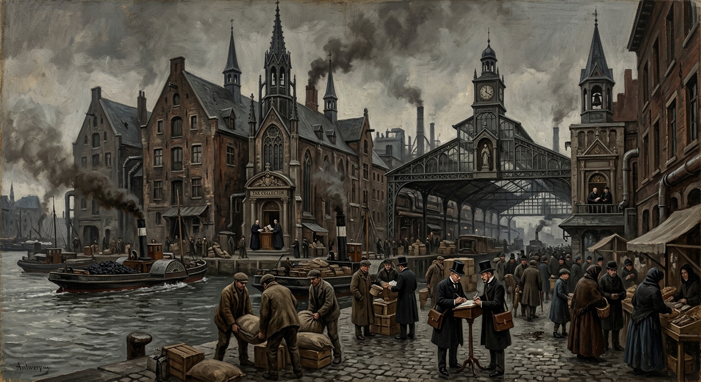 Antwerp — Antwerp, rendered as oil-painting.