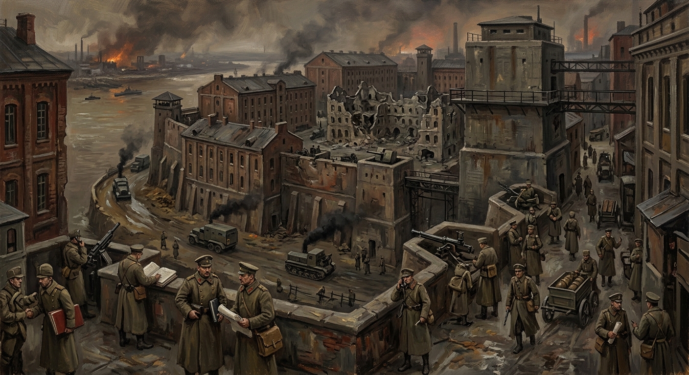 Belgrade Courts — Belgrade Courts, rendered as oil-painting.