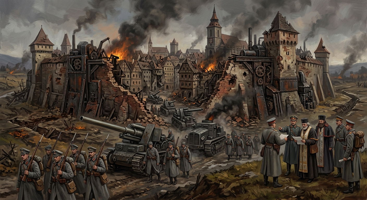 Brașov — Brașov, rendered as oil-painting.
