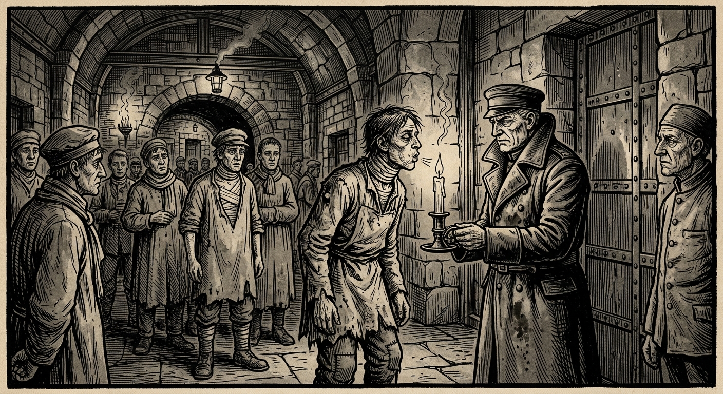 Breatheries — On the Candle Test and the Door, rendered as woodcut.