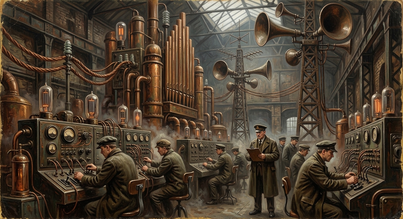 Broadcast Directorate — Broadcast Directorate, rendered as oil-painting.