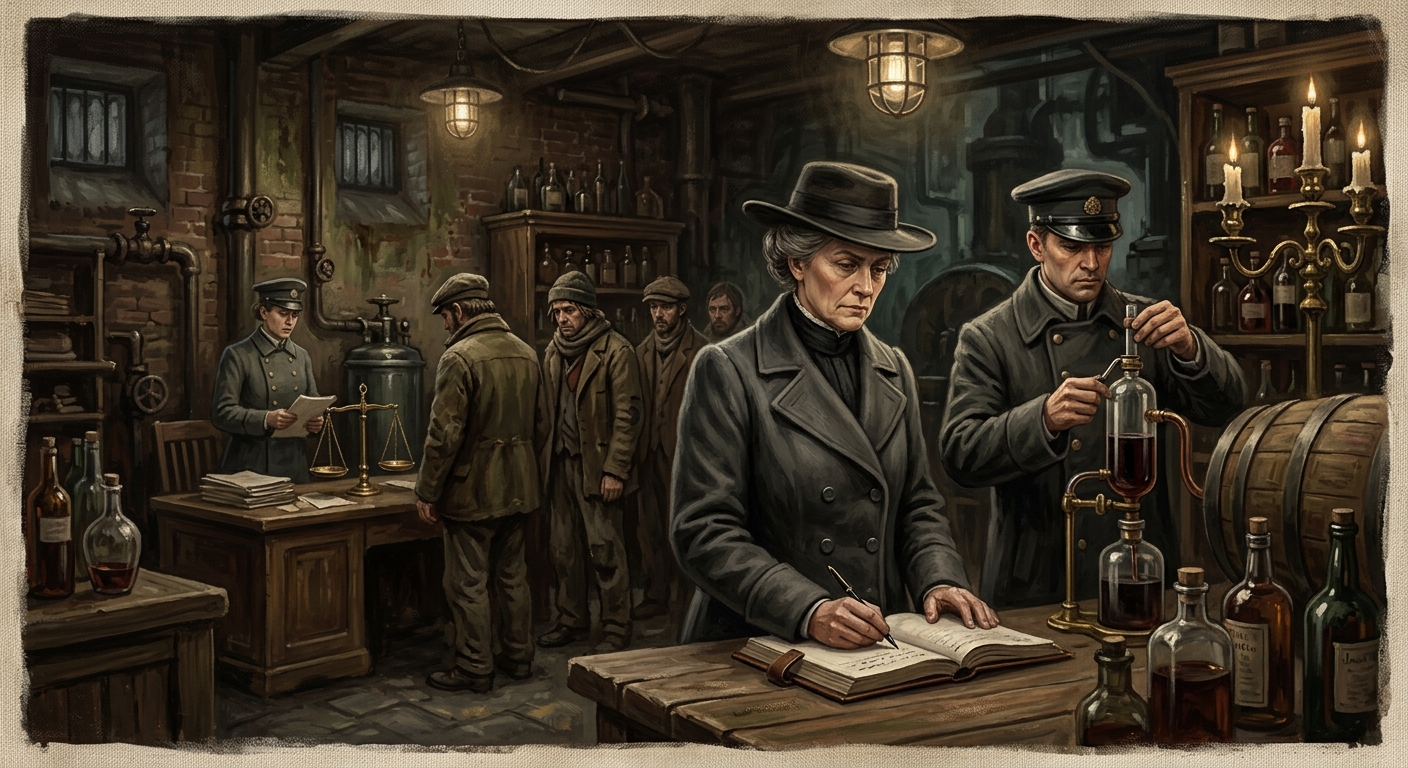 Bureau of Temperance — Bureau of Temperance, rendered as oil-painting.