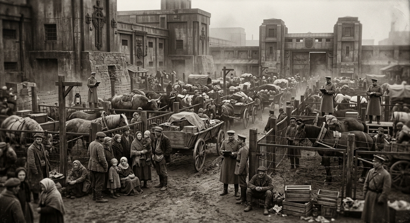 Caravan Corrals — On Their Founding in Dust, rendered as photograph.