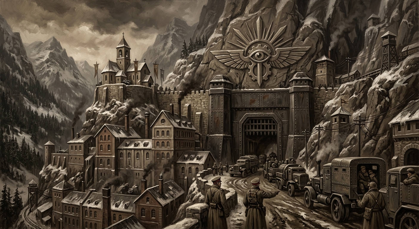 Carpathian Gates — Carpathian Gates, rendered as oil-painting.