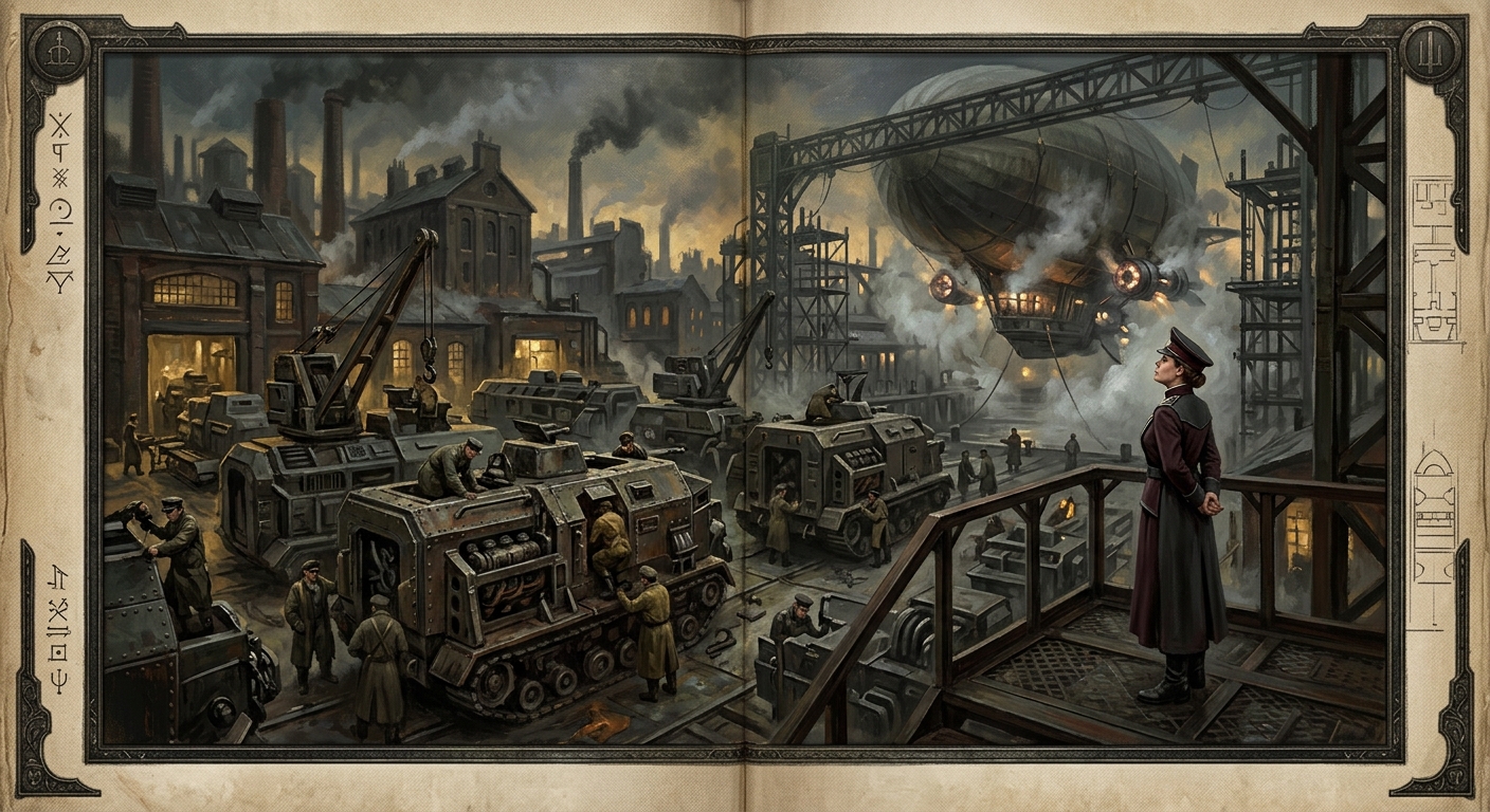 Carrier Yard — Carrier Yard, rendered as oil-painting.