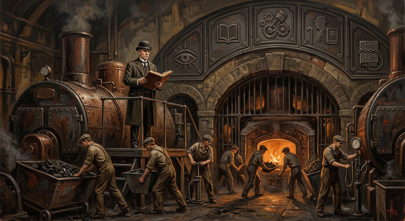 Chain of Cause — Chain of Cause, rendered as oil-painting.