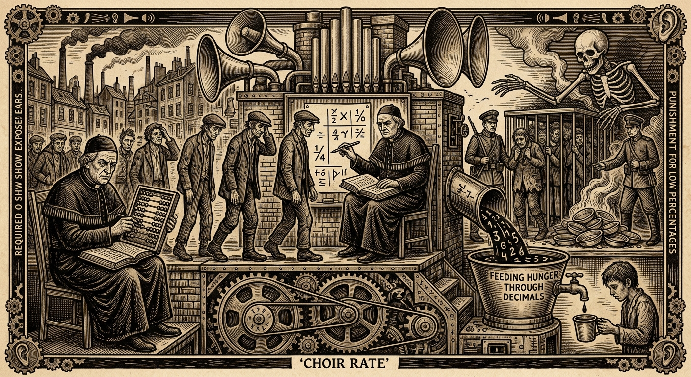 Choir Rate — On the Calculation, rendered as woodcut.
