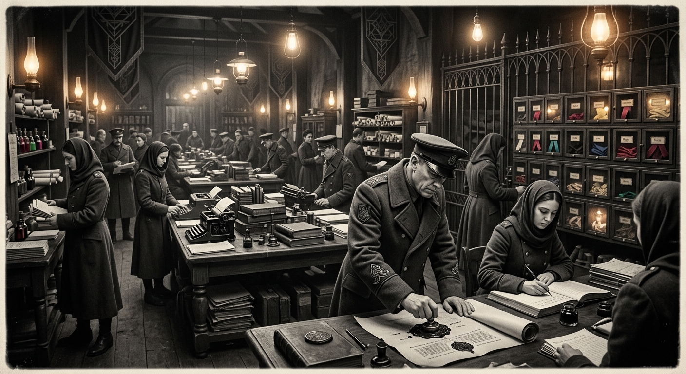 Chromatic Registry — On the Founding in Wax and Fear, rendered as photograph.