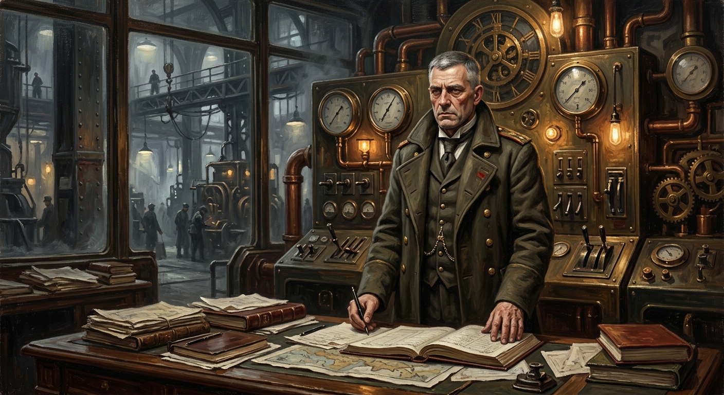Commandant Gaius Tarvor — Commandant Gaius Tarvor, rendered as oil-painting.