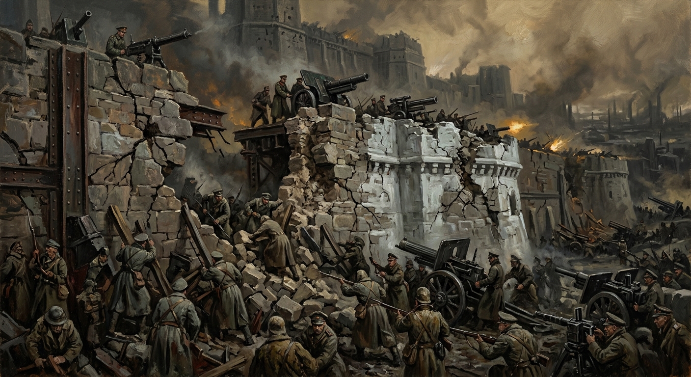 Cracked Ring Sieges — Cracked Ring Sieges, rendered as oil-painting.