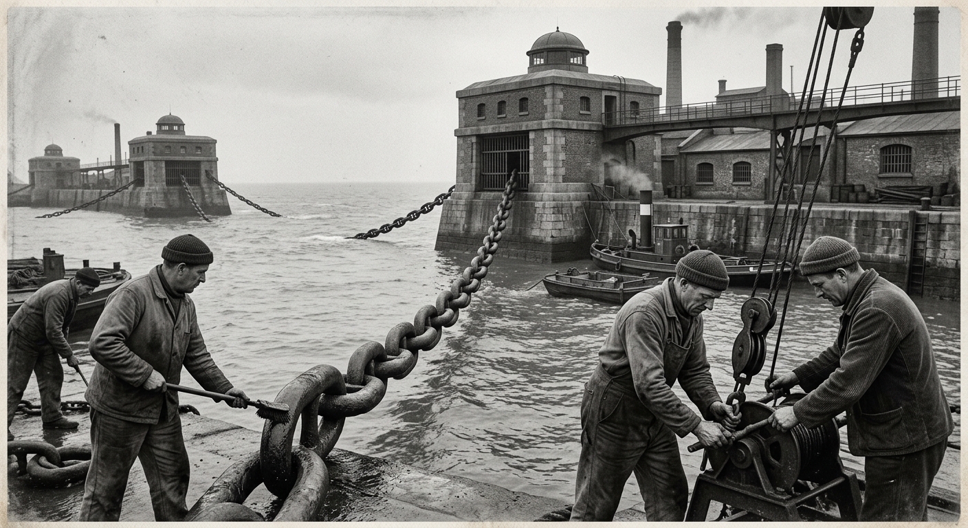 Custodians of the Chain — On the Towers, Links, and Daily Labour, rendered as photograph.