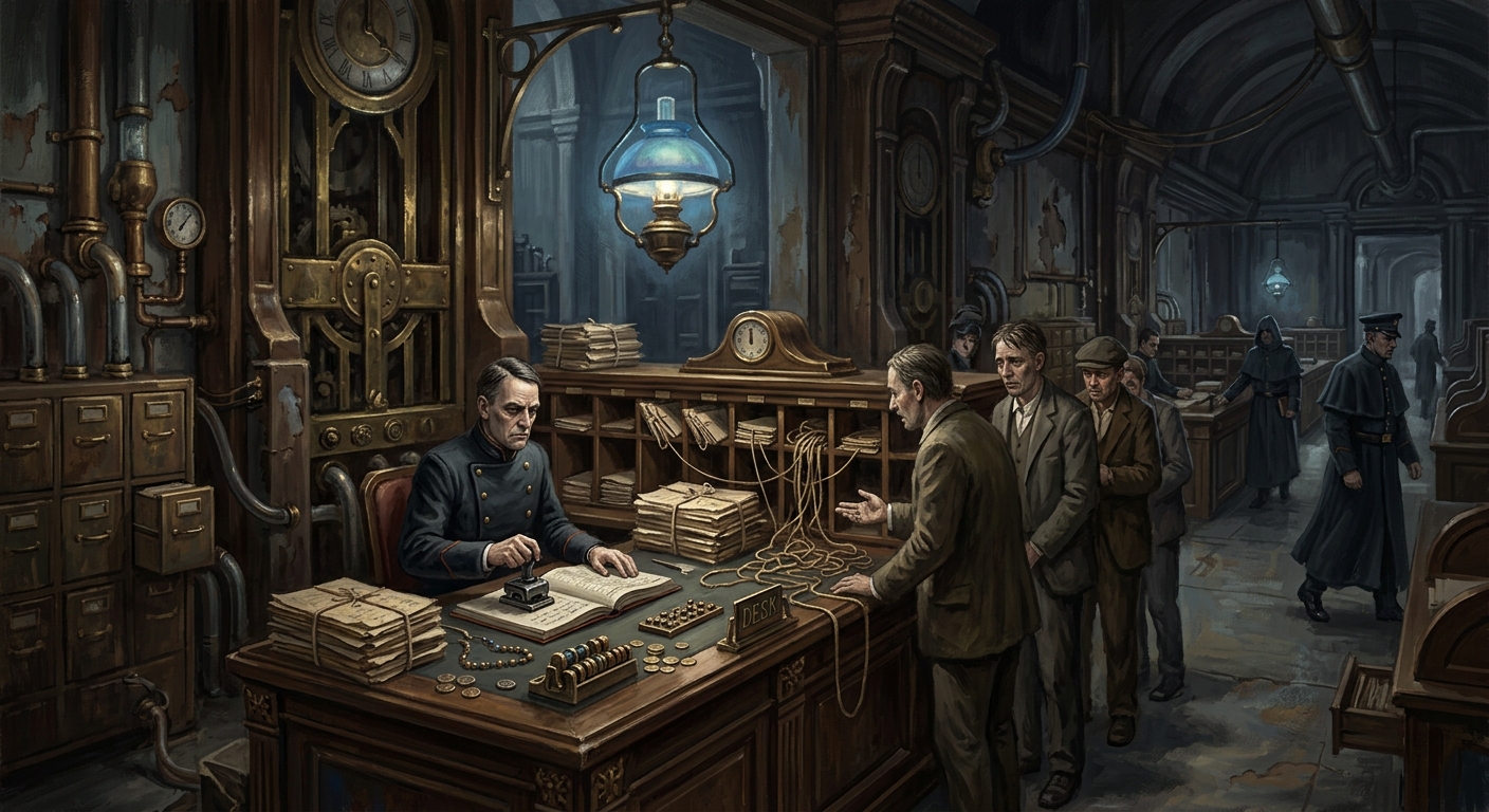 Desk Eleven — Desk Eleven, rendered as oil-painting.