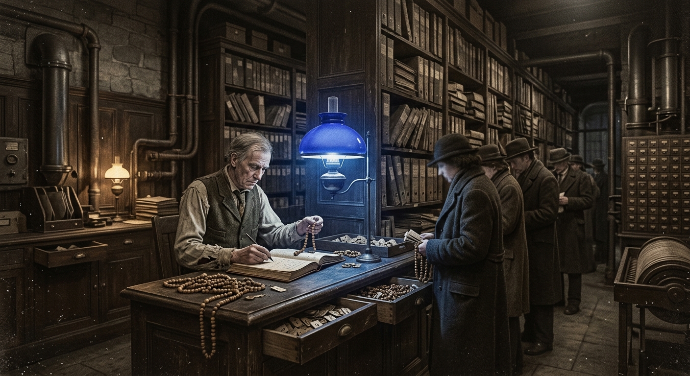 Desk Eleven — On Its Origin in Denial, rendered as photograph.