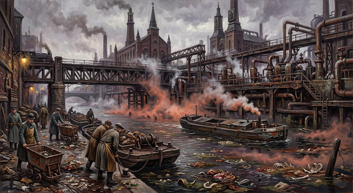 Donaukanal — Donaukanal, rendered as oil-painting.