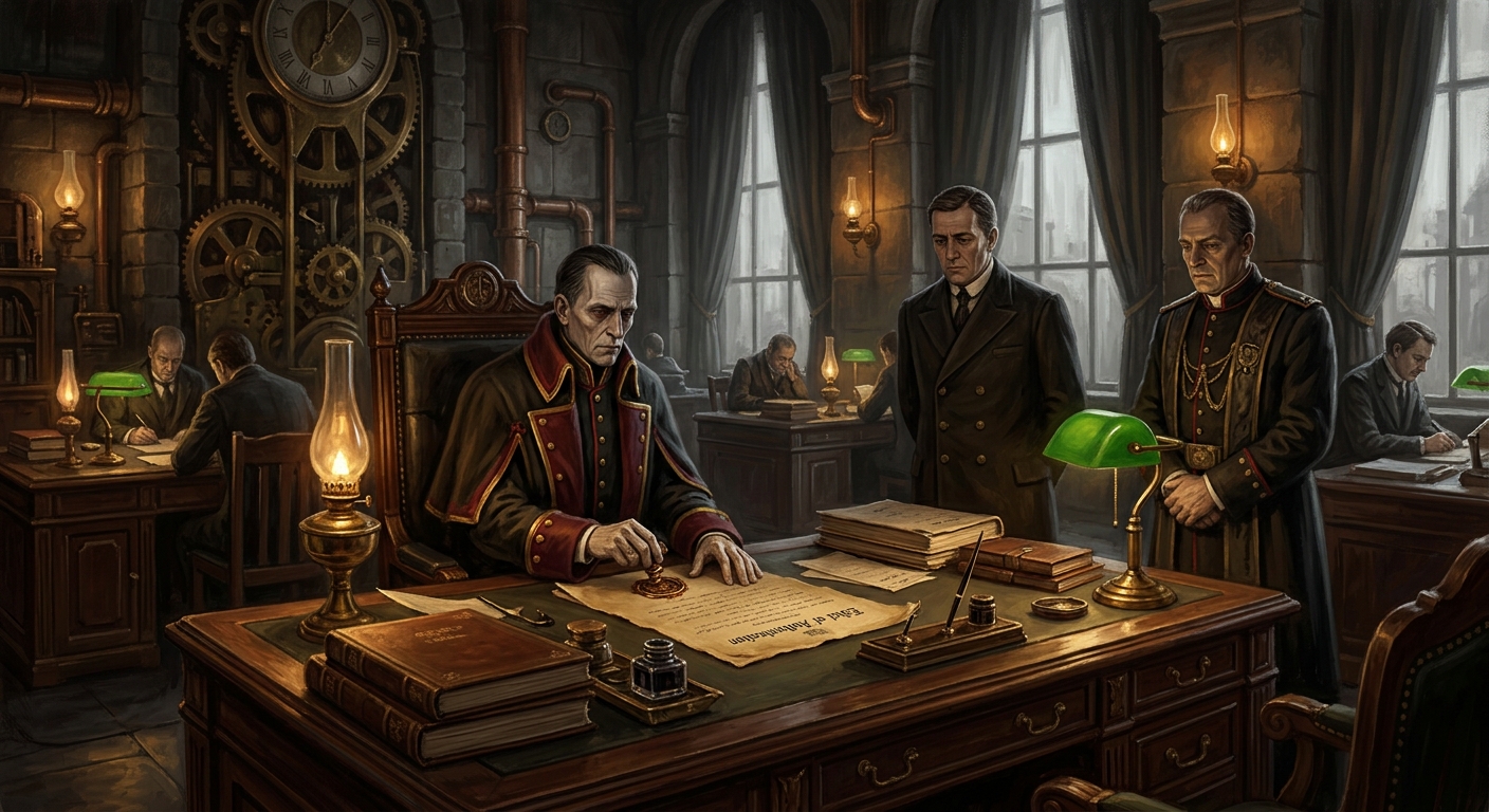Edict of Authentication — Edict of Authentication, rendered as oil-painting.