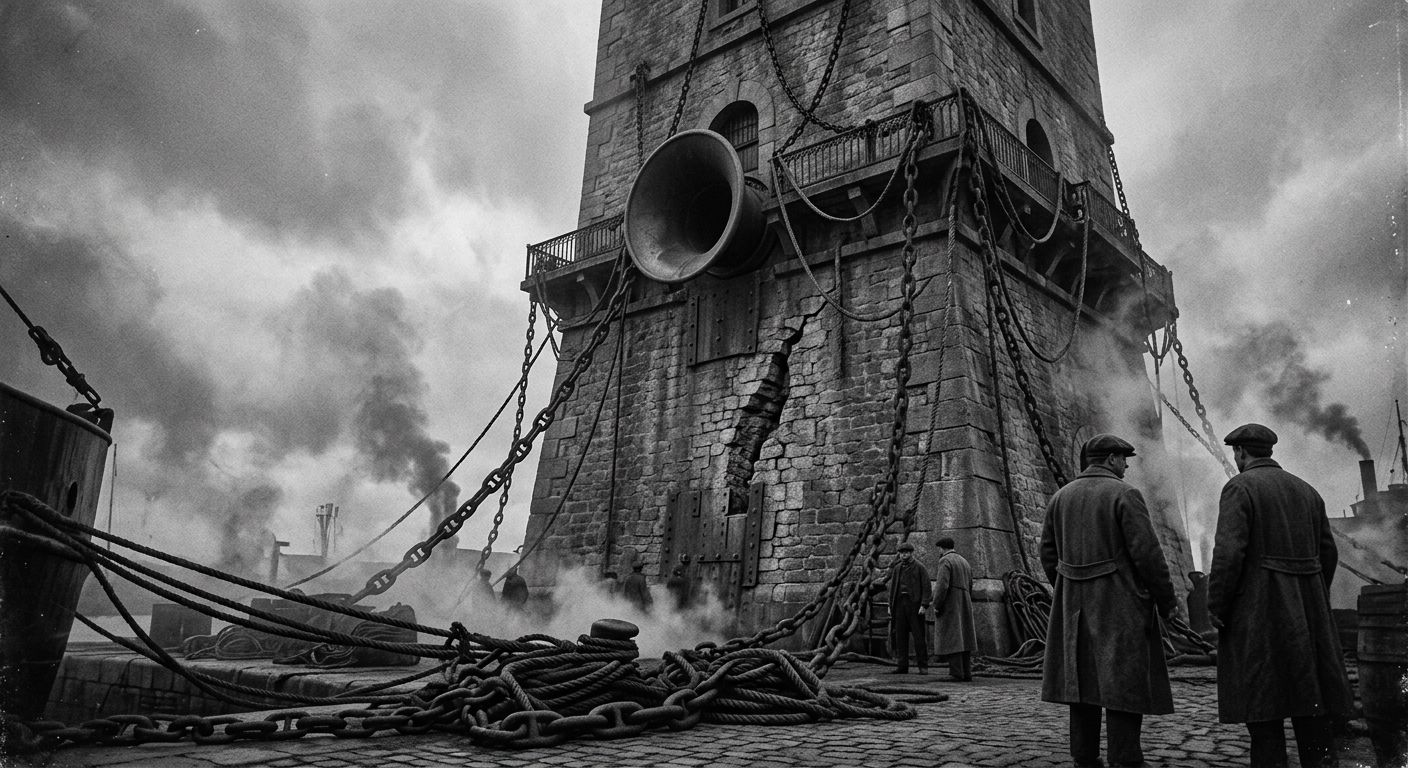 Elder Tower — On Stone, Chain, and Rope, rendered as photograph.