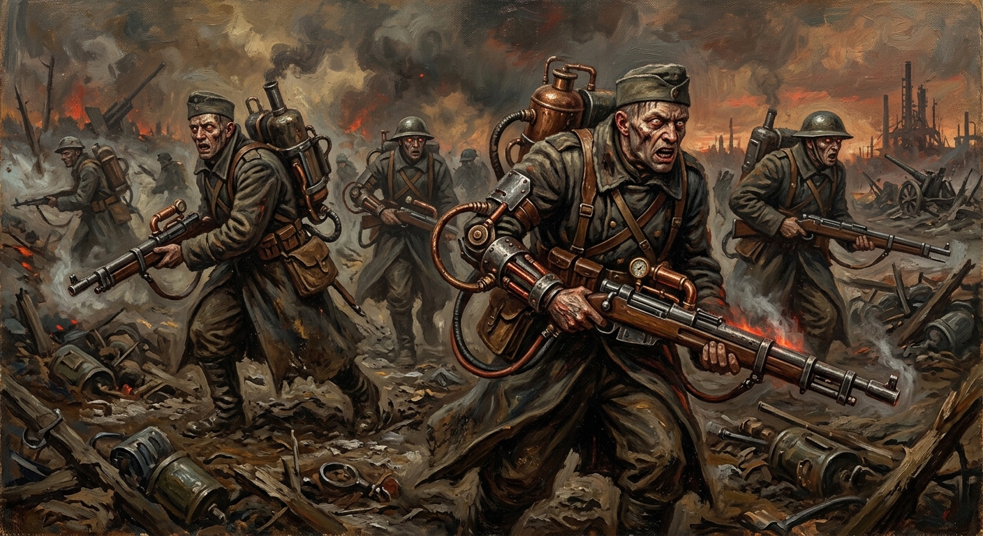 Ember-Soldiers — Ember-Soldiers, rendered as oil-painting.