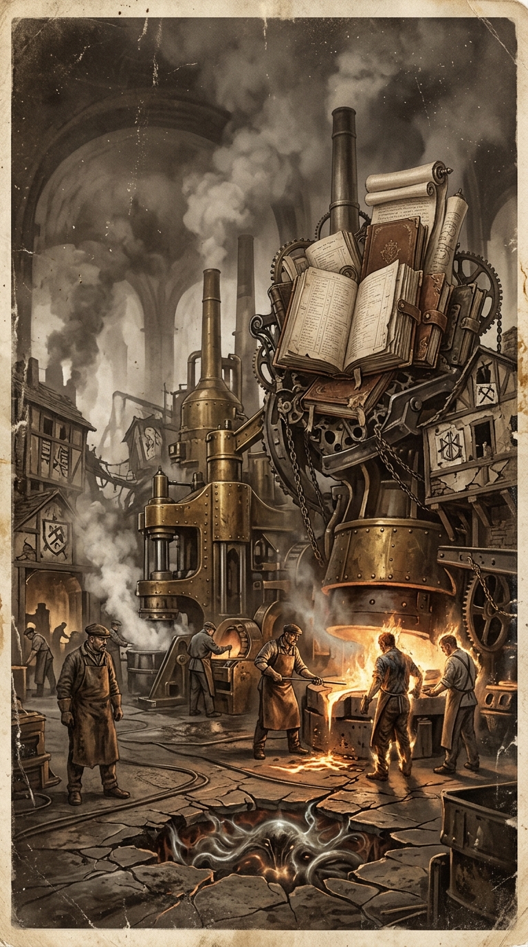 Foundry Core — On the Compact That Ate the Guilds, rendered as photograph.