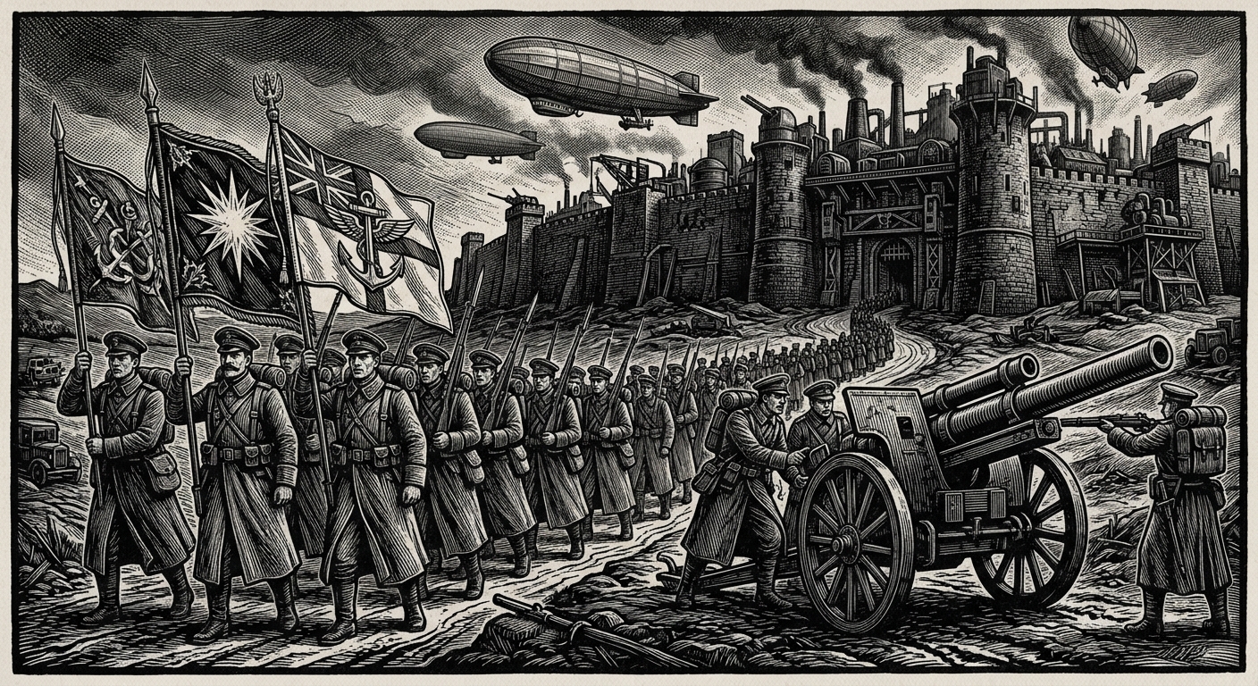 4th Orison Company — On the Arrival at Toledo, rendered as woodcut.
