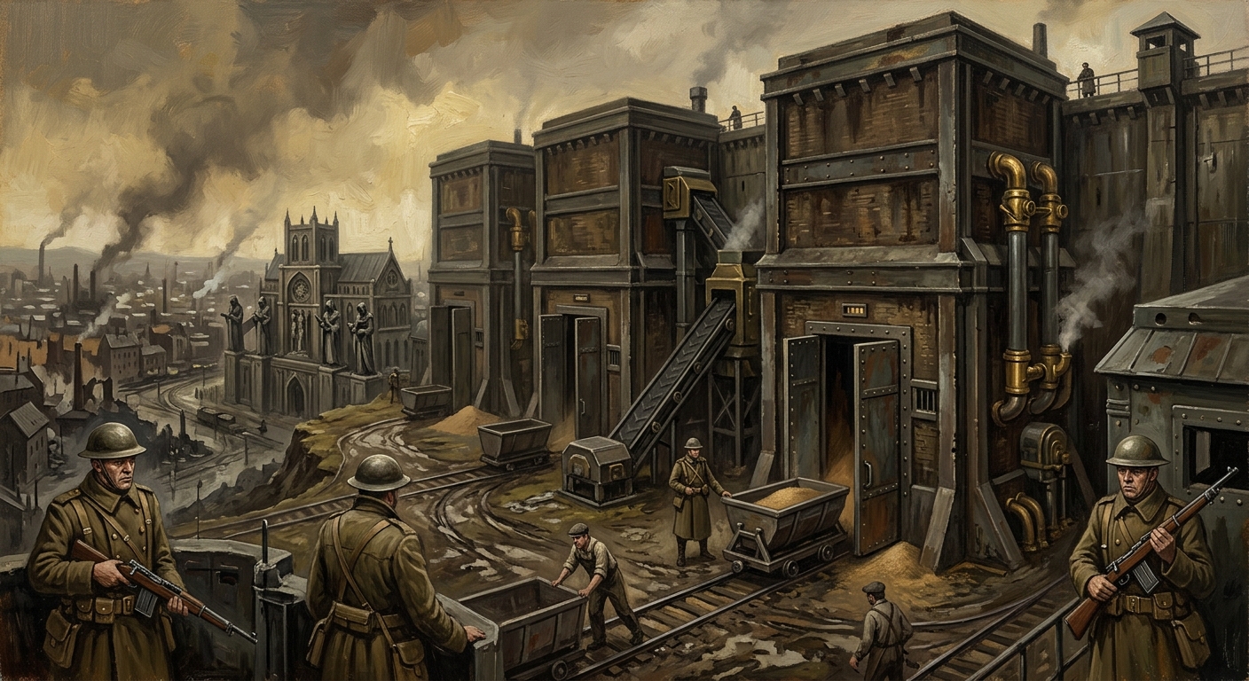 Granaries of Saint Benedict — Granaries of Saint Benedict, rendered as oil-painting.