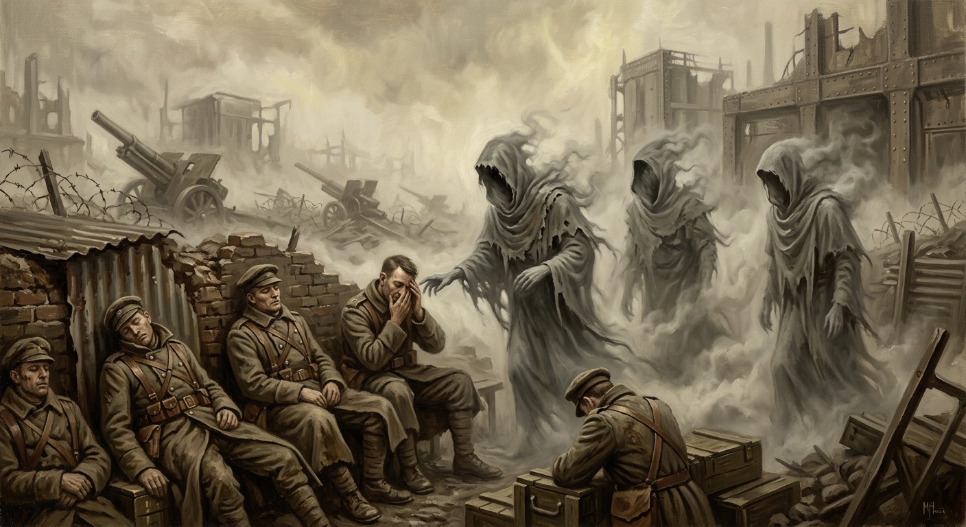 Grey Heralds — Grey Heralds, rendered as oil-painting.