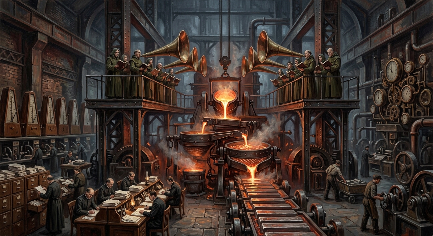 Hall of Measures — Hall of Measures, rendered as oil-painting.