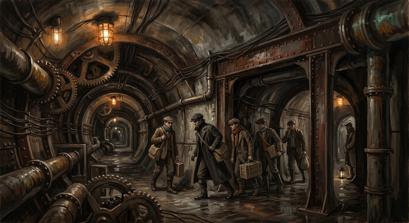Hush Tunnels — Hush Tunnels, rendered as oil-painting.