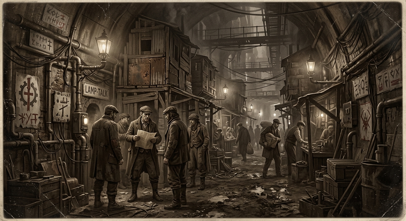 Hush Tunnels — On the Buried Town, rendered as photograph.