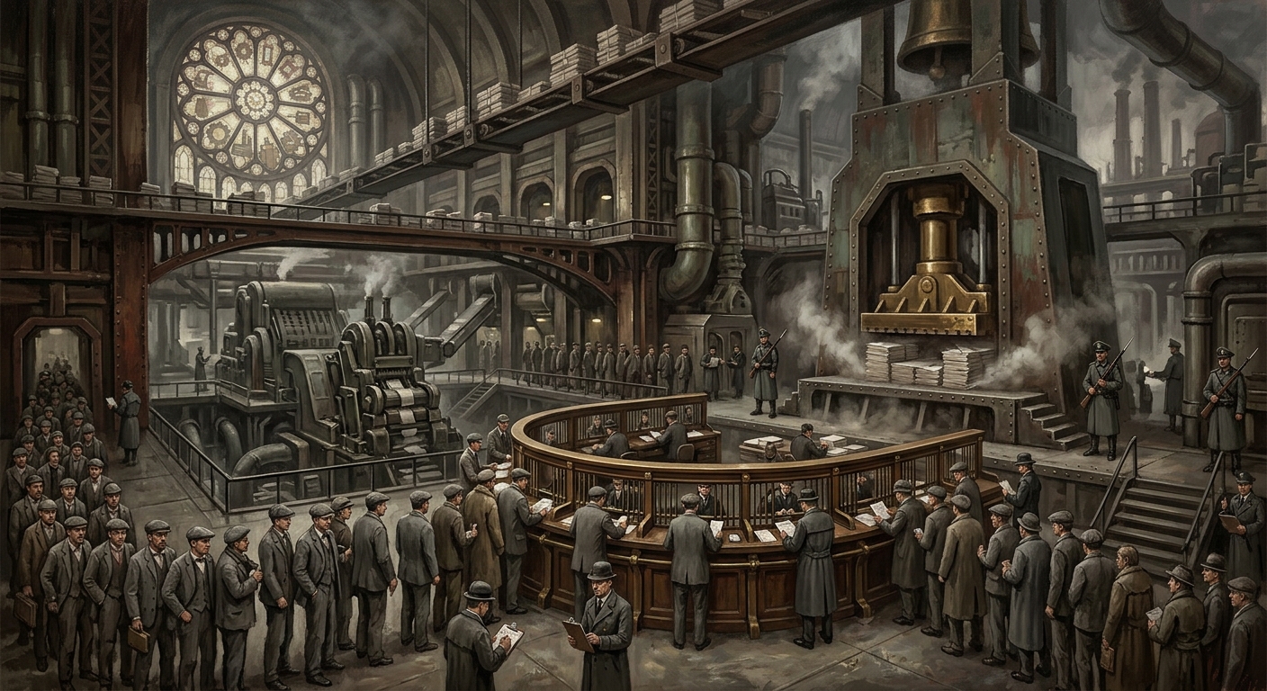Manifest Basilica — Manifest Basilica, rendered as oil-painting.