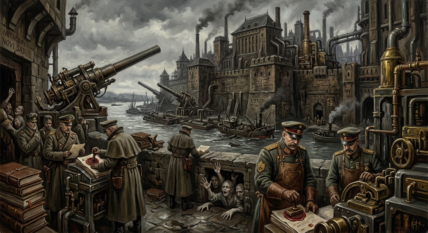 Novi Sad — Novi Sad, rendered as oil-painting.