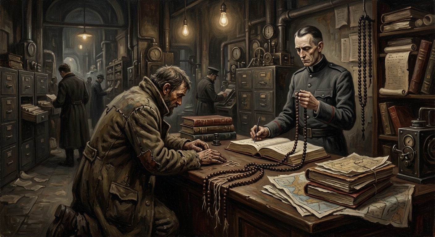 Pilgrim Reconciliation Statutes — Pilgrim Reconciliation Statutes, rendered as oil-painting.