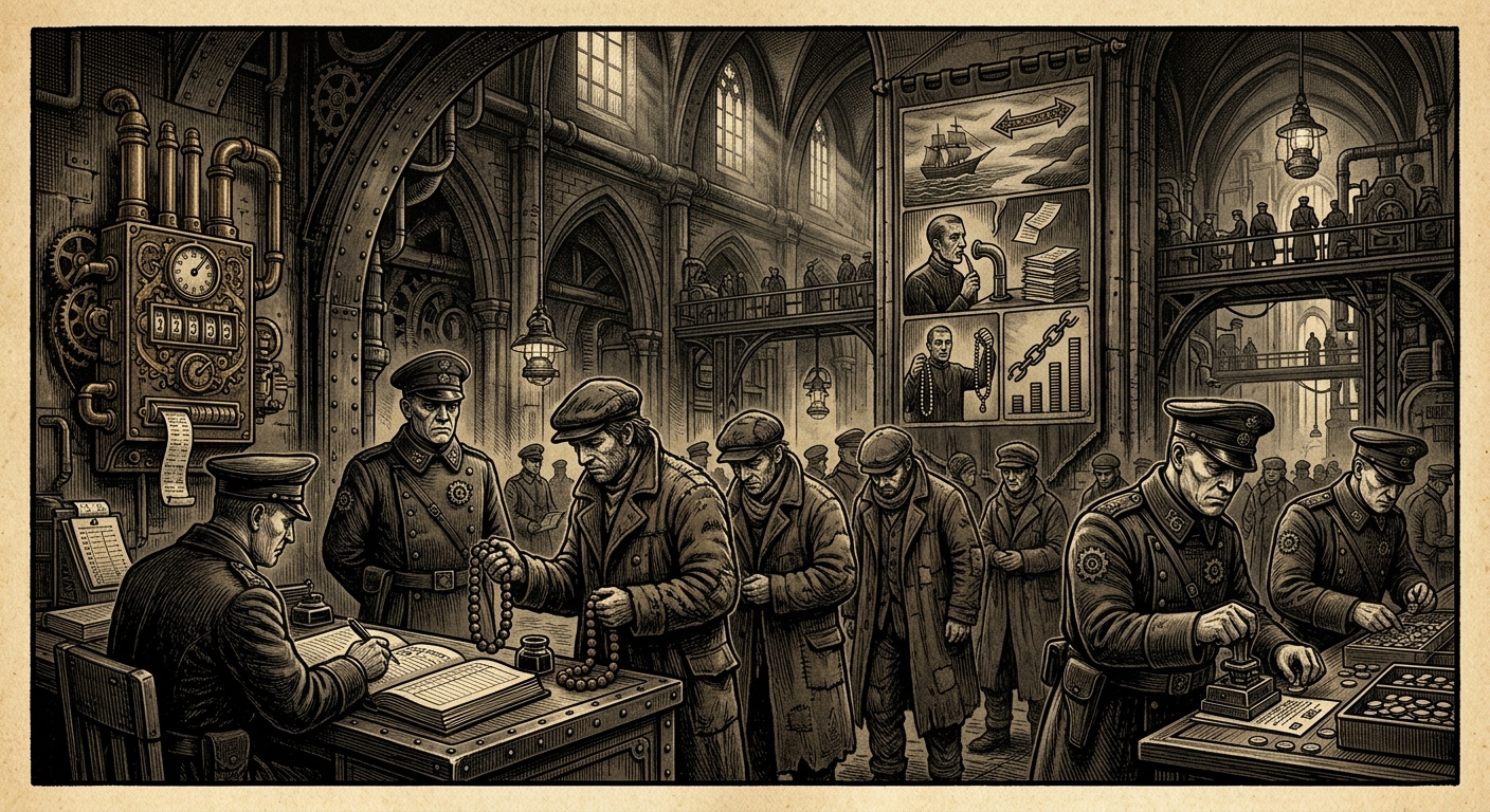 Pilgrim Reconciliation Statutes — On the Articles of Count, rendered as woodcut.