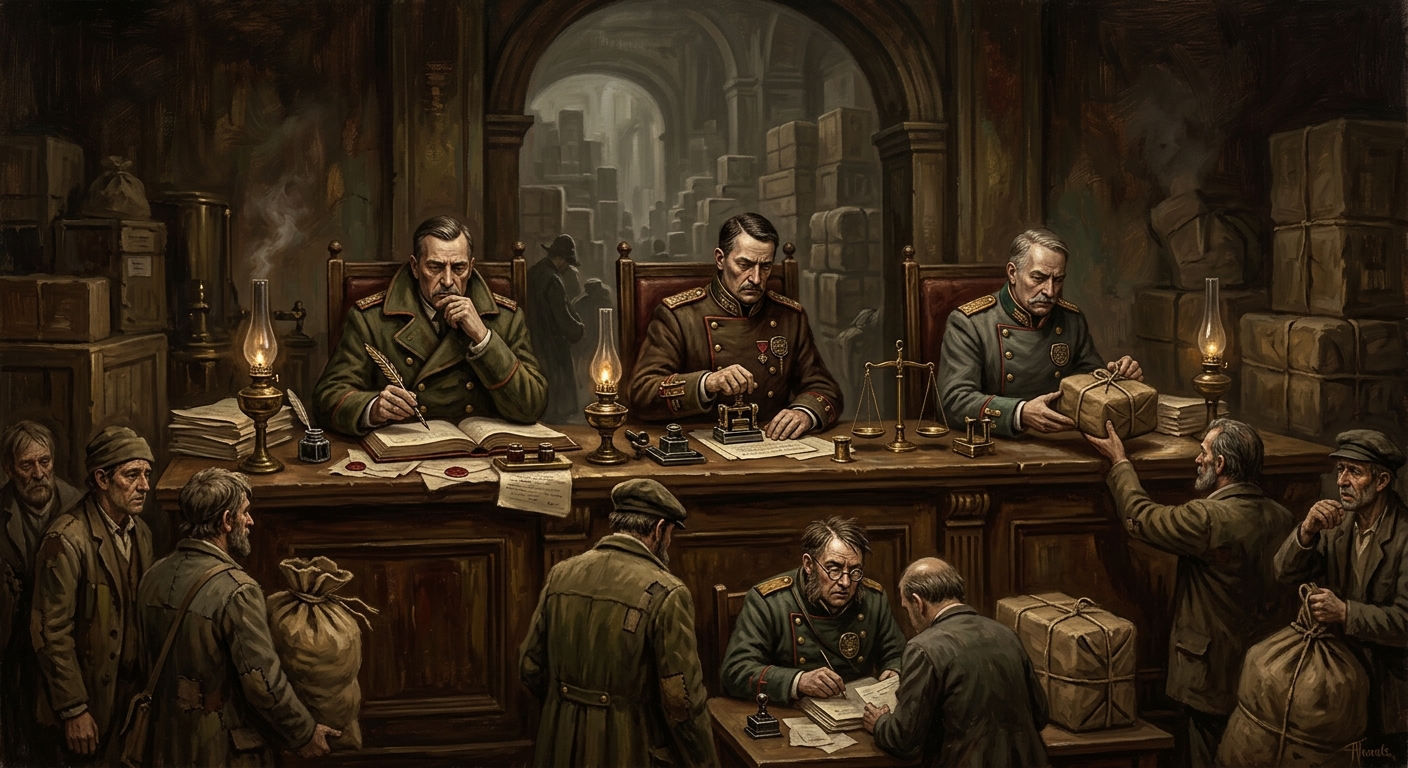 Port Court — Port Court, rendered as oil-painting.