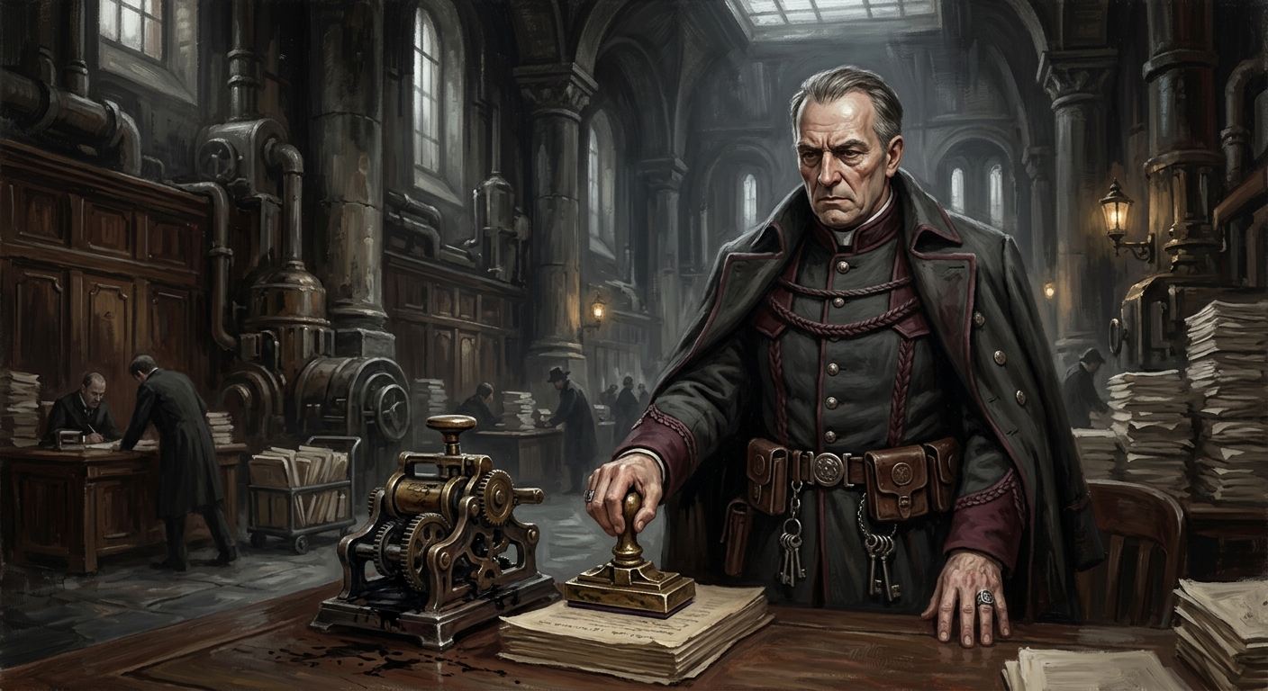 Prefect Halden Wry — Prefect Halden Wry, rendered as oil-painting.