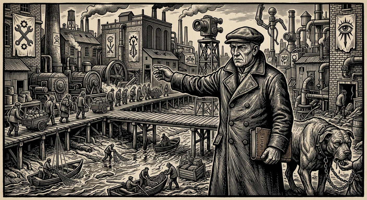 Prior Idris of the Sixth Tide — On the Governance of Brine Fork, rendered as woodcut.