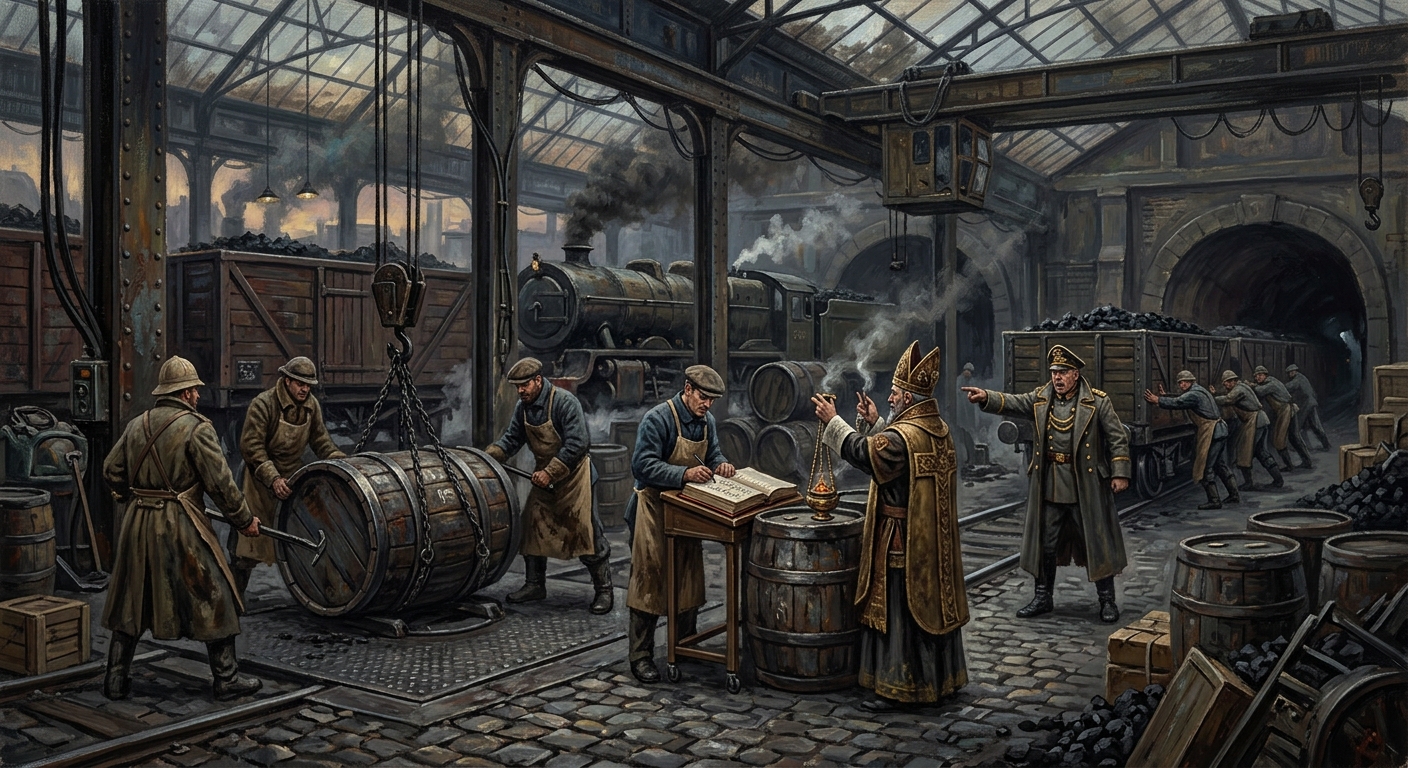 Rail-Manifest Quarter — Rail-Manifest Quarter, rendered as oil-painting.